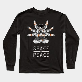 meditating astronaut Long Sleeve T-Shirt